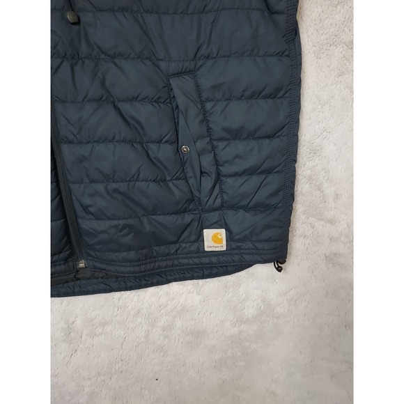 Carhartt Jacket  Mens XL Puffer Vest Navy Full Zip Gilliam Quilted Work UNITED - Picture 5 of 12